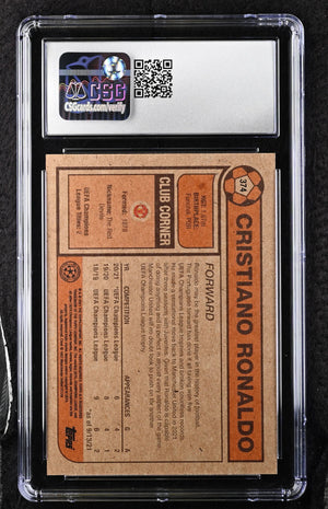 2021 Topps Living Set Cristiano Ronaldo #374 UEFA Champions League CGC 10 