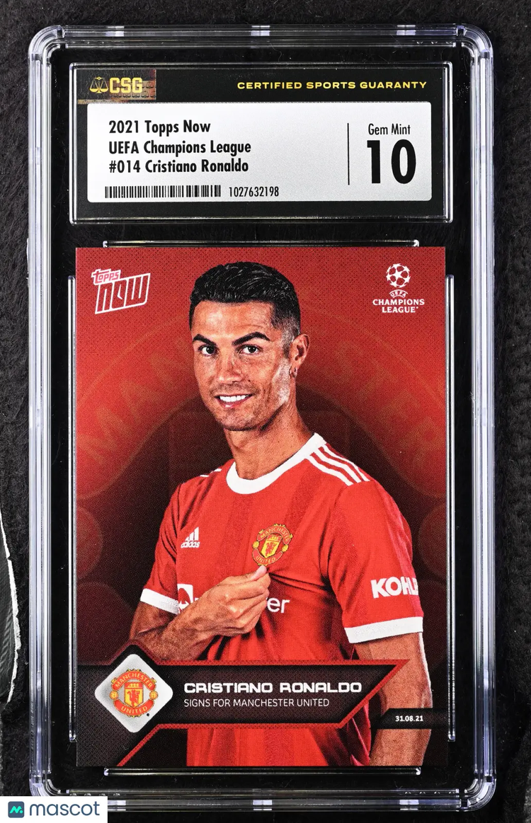 2021 Topps Now Cristiano Ronaldo #014 UEFA Champions League CGC 10 