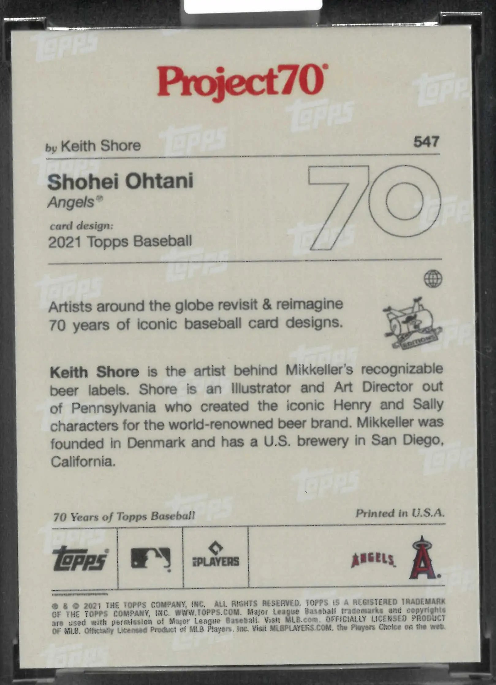 2021 Topps Project 70 Shotime Shohei Ohtani 