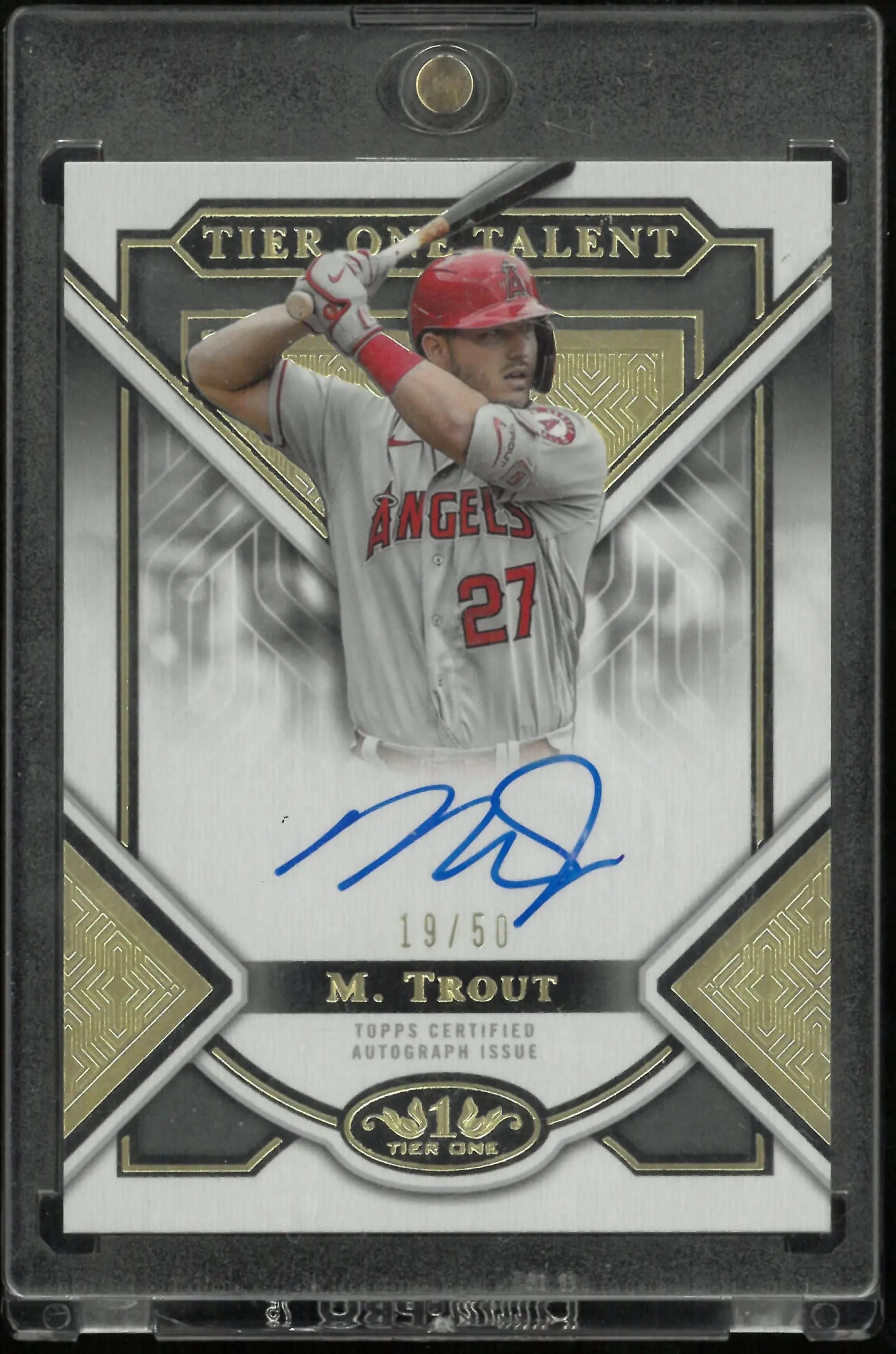2021 Topps Tier One Talent Mike Trout Auto /50 