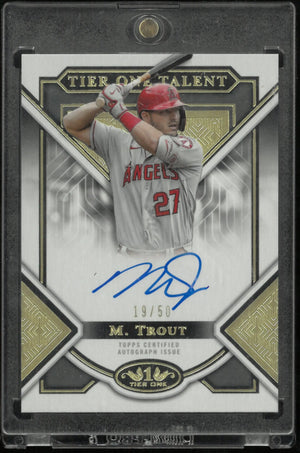 2021 Topps Tier One Talent Mike Trout Auto /50 