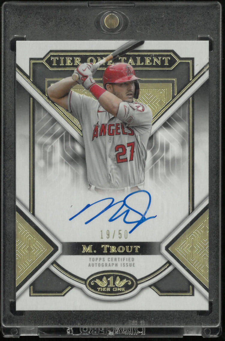 2021 Topps Tier One Talent Mike Trout Auto /50 