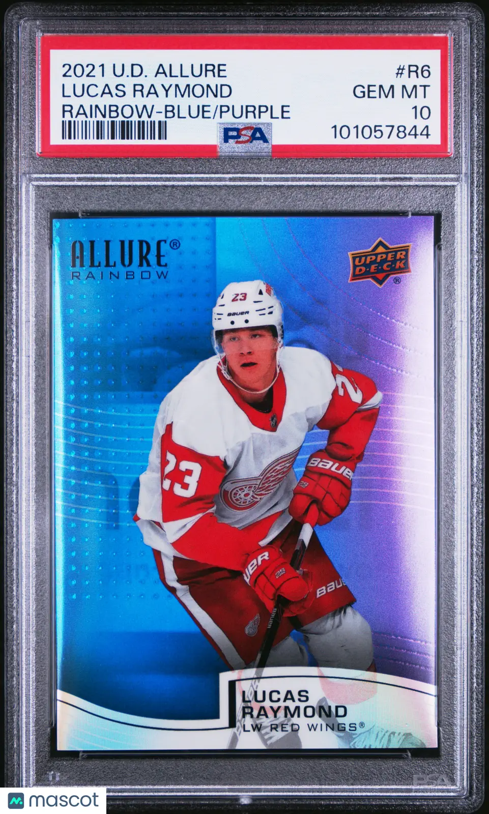 2021 Upper Deck Allure Rainbow Lucas Raymond RC Rookie Blue Purple PSA 10 /199 