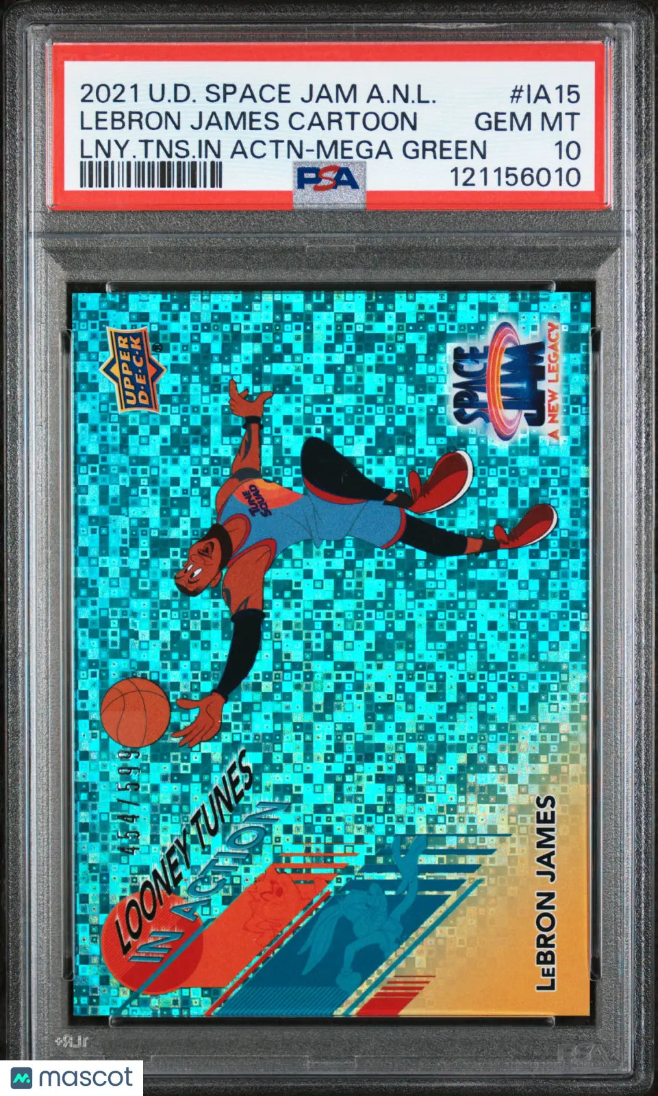 2021 Upper Deck Space Jam New Legacy Looney Tunes LeBron James Green /599 PSA 10 
