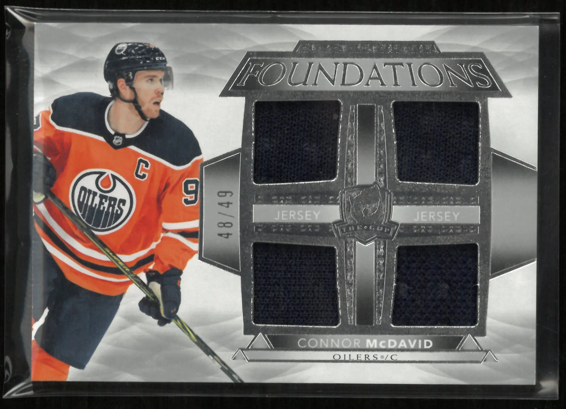 2021 Upper Deck The Cup Foundations Jersey Patch Connor McDavid 48/49 