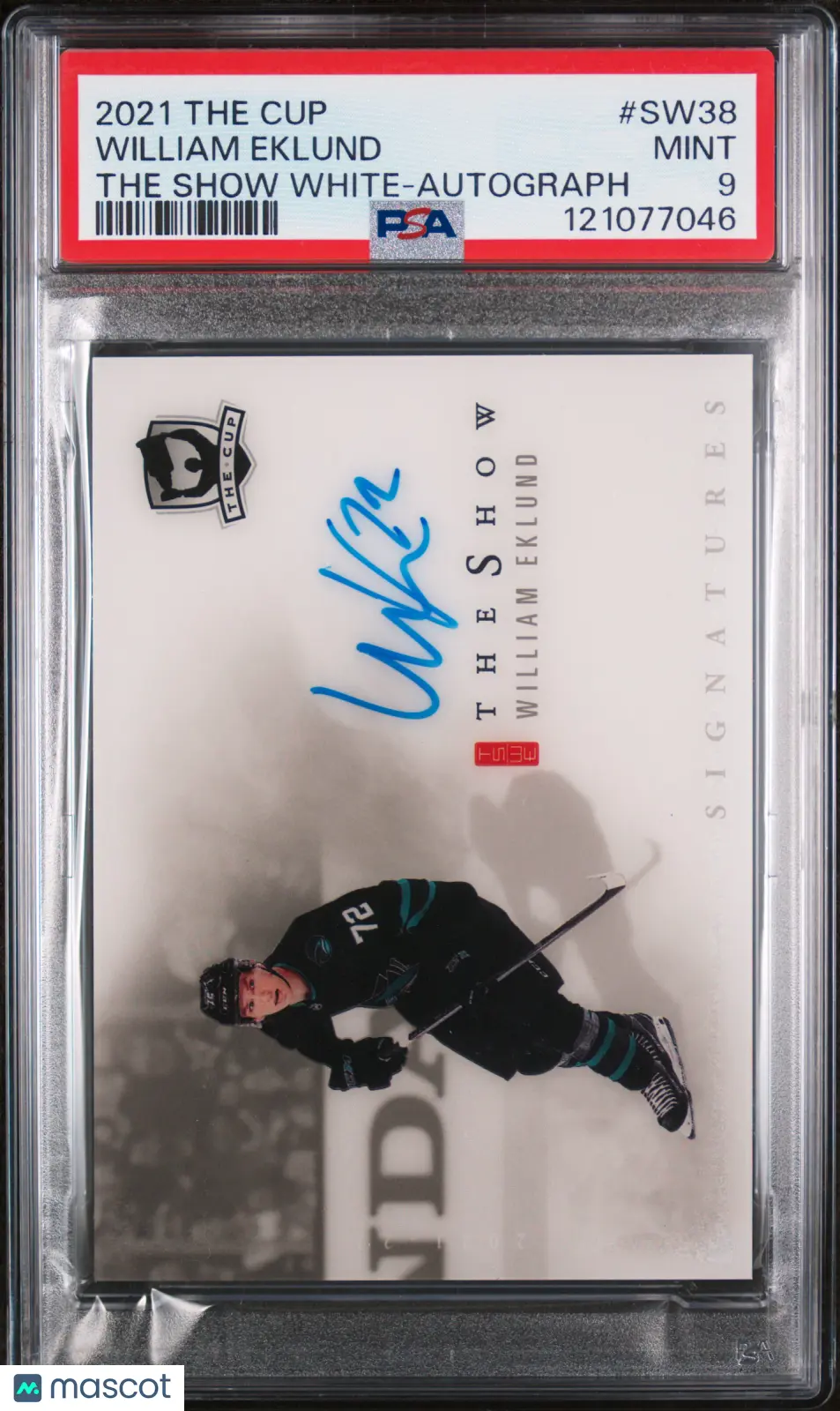 2021 Upper Deck The Cup The Show White William Eklund Auto Autograph PSA 9 