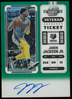 2022-23 Panini Contenders Optic Green Veteran Ticket Auto Jaren Jackson JR /25 