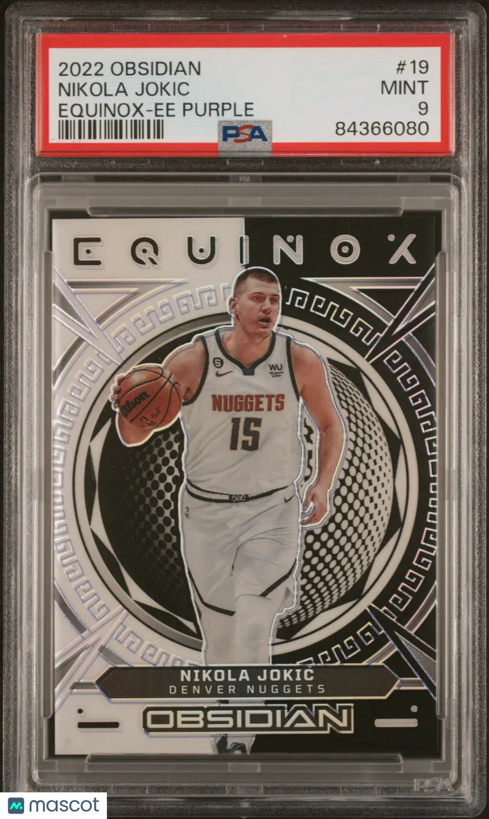 2022-23 Panini Obsidian Equinox Ee Purple Nikola Jokic #19 /75 PSA 9 