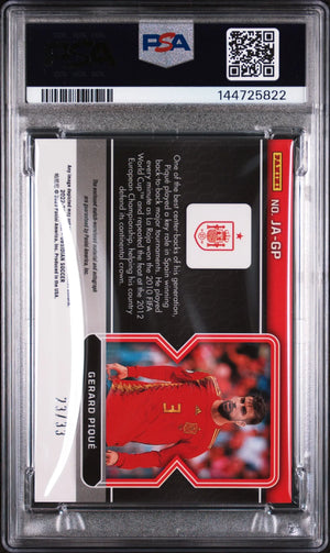 2022-23 Panini Obsidian Jersey Patch Auto Autograph Gerard Pique PSA 9 /33 