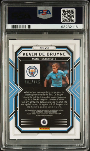 2022-23 Panini Obsidian Kevin De Bruyne #70 /115 PSA 10 