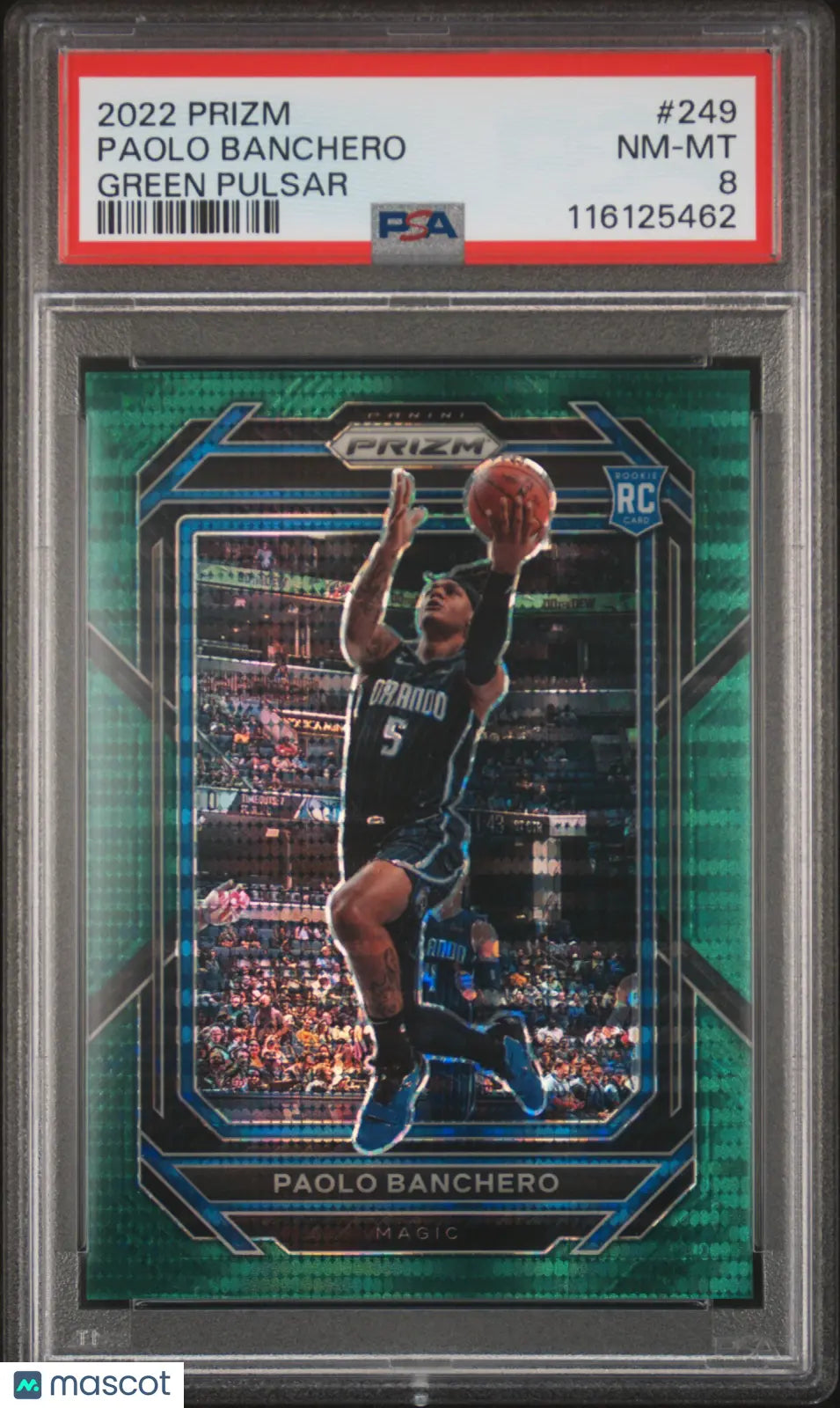 2022-23 Panini Prizm Green Pulsar Rookie Paolo Banchero #249 /25 PSA 8 