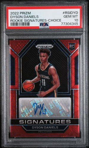 2022-23 Panini Prizm Signatures Rookie Autograph Dyson Daniels RC Choice PSA 10 