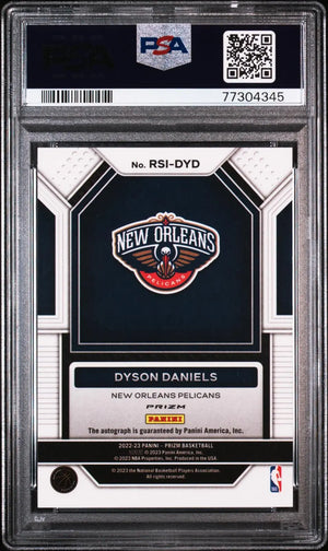 2022-23 Panini Prizm Signatures Rookie Autograph Dyson Daniels RC Choice PSA 10 