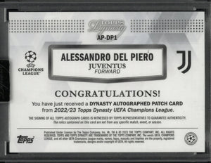 2022/23 Topps Dynasty UEFA CL Patch Autograph Alessandro Del Piero Auto /10 