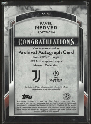 2022-23 Topps UEFA Champions League Museum Autograph Pavel Nedved Auto /50 
