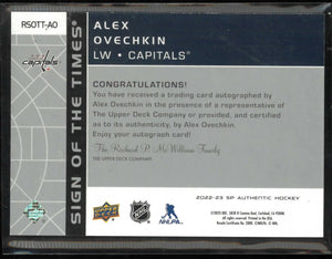 2022-23 UD SP Authentic Sign OF The Times Autograph Alexander Ovechkin Auto 