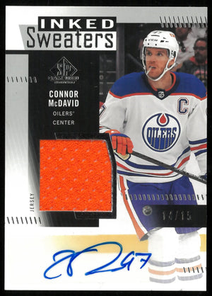 2022-23 UD SP Game Used Connor McDavid Inked Sweaters Patch Auto /15 