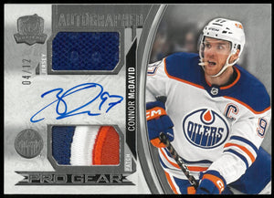 2022-23 UD The Cup Hockey Connor McDavid Dual Pro Gear Oil Drop Auto /12 