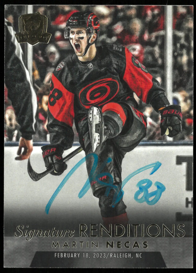 2022-23 UD The Cup Hockey Martin Necas Signature Renditions Auto SP 
