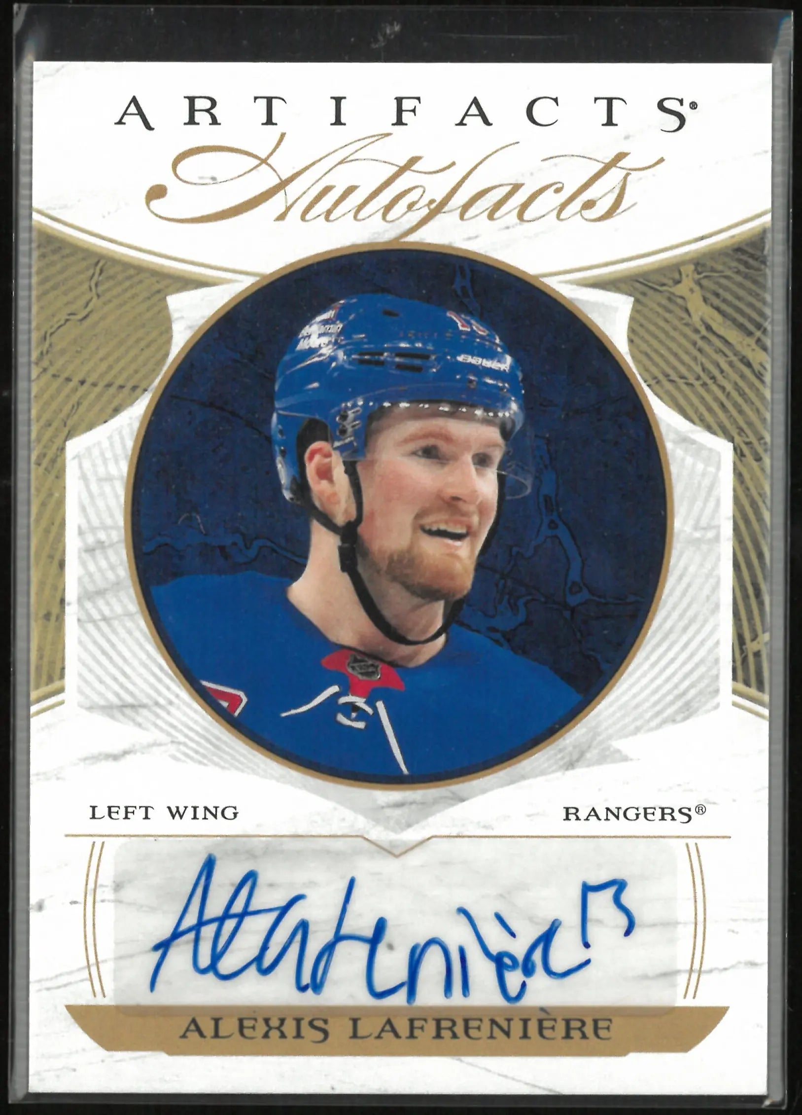 2022-23 Upper Deck Artifacts Autofacts Autograph Alexis Lafreniere Auto /85 
