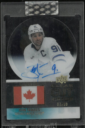 2022/23 Upper Deck Clear Cut Autograph John Tavares Auto /99 