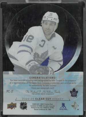 2022/23 Upper Deck Clear Cut Autograph John Tavares Auto /99 