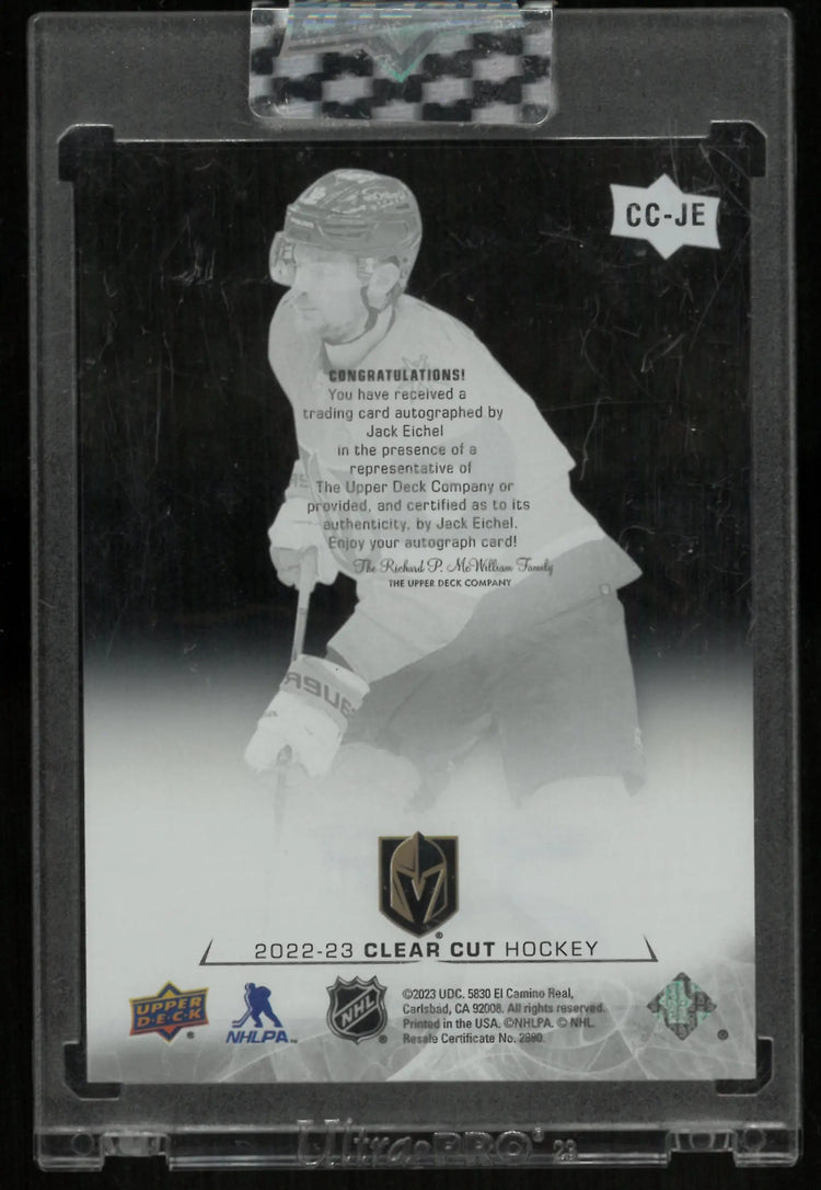 2022-23 Upper Deck Clear Cut Jack Eichel Autograph Auto 