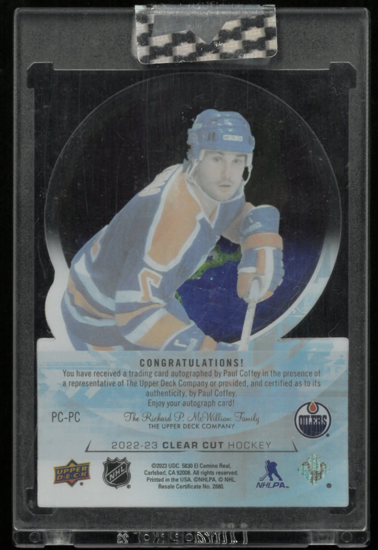 2022-23 Upper Deck Clear Cut Pride Autograph Paul Coffey Auto /99 