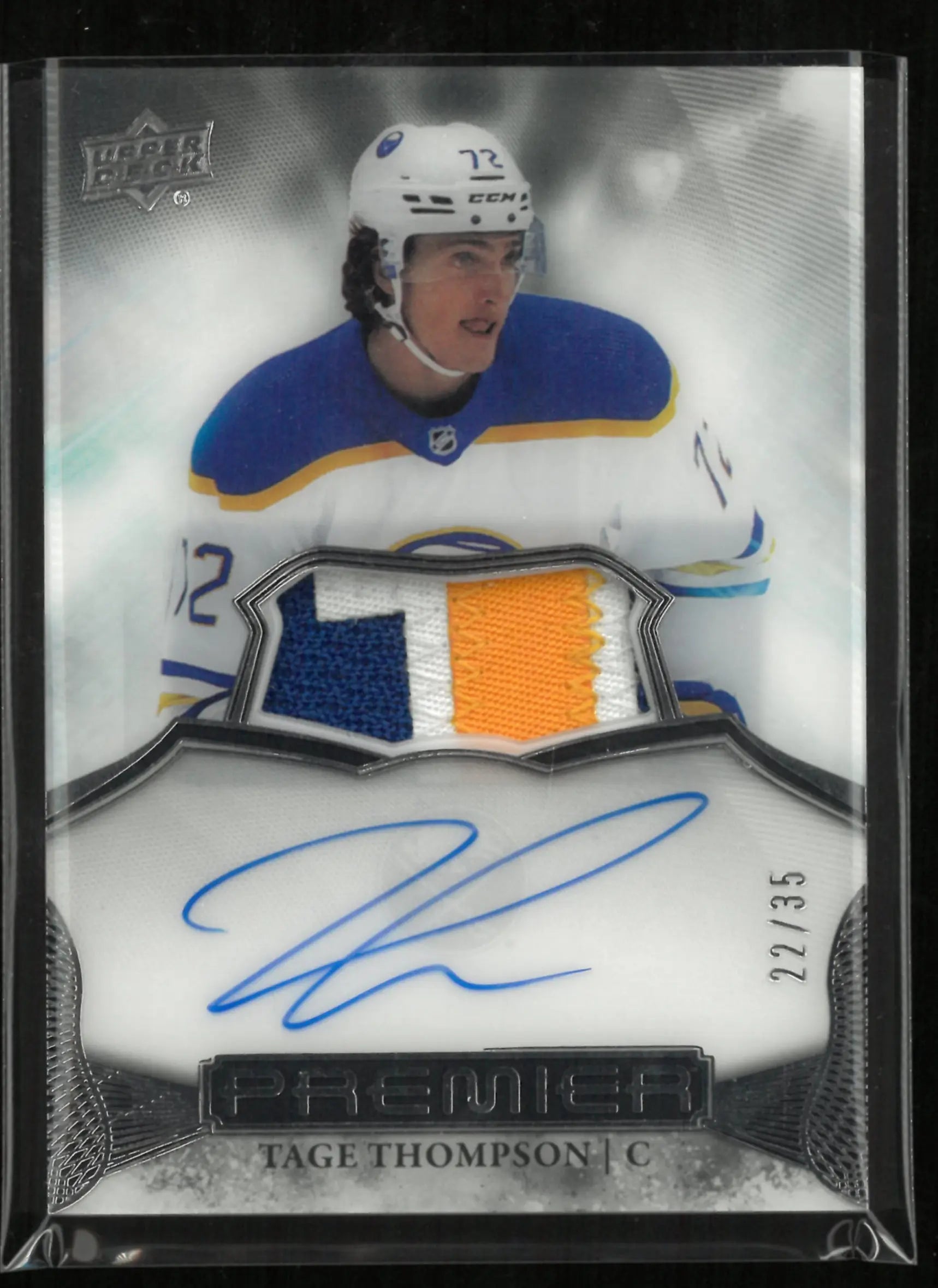 2022-23 Upper Deck Premier Auto Patch Tage Thompson 22/35 