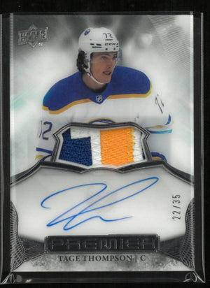 2022-23 Upper Deck Premier Auto Patch Tage Thompson 22/35 