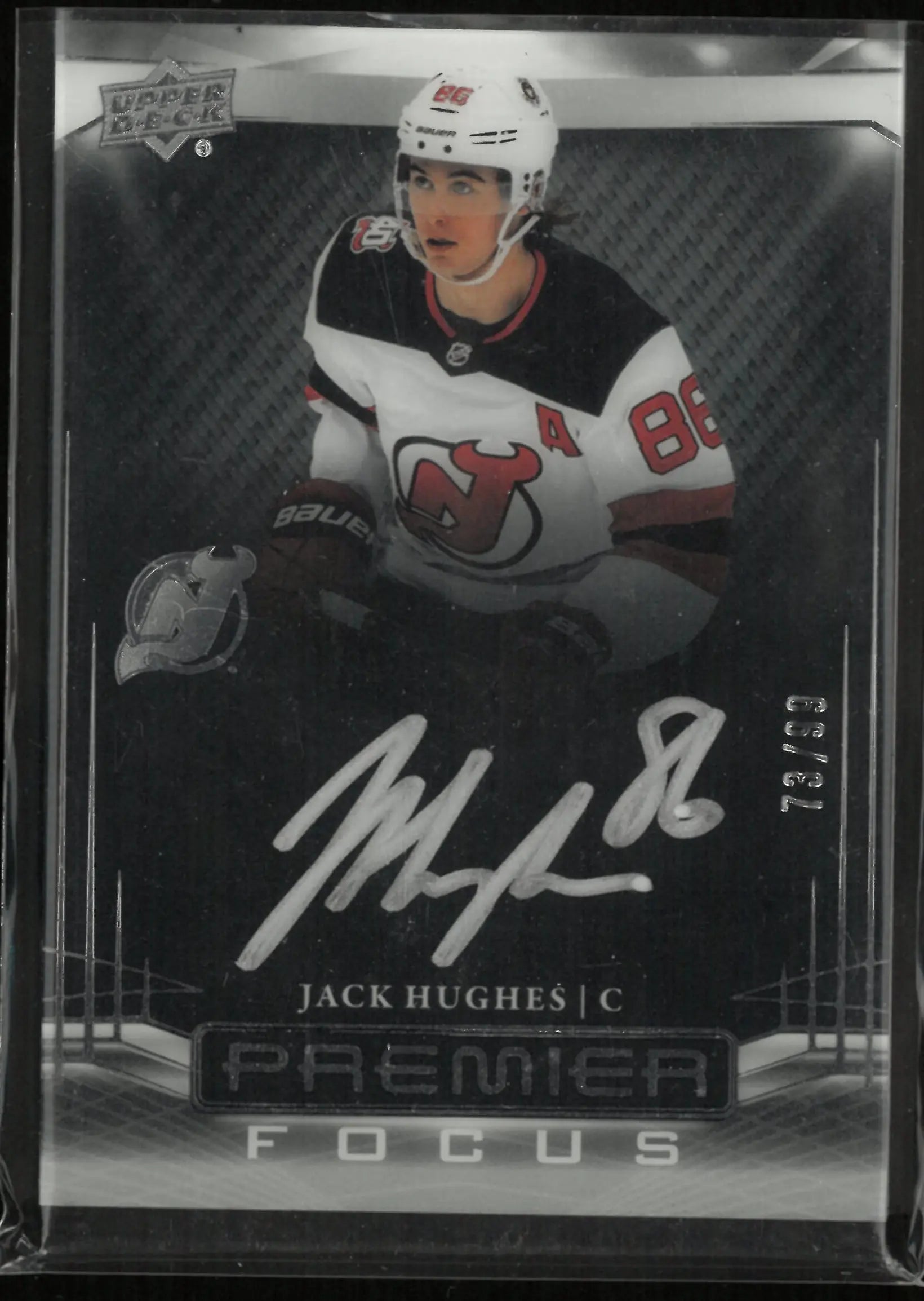 2022-23 Upper Deck Premier Focus Autograph Jack Hughes Auto /99 