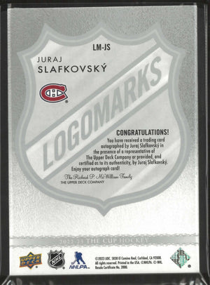 2022-23 Upper Deck The Cup Autograph Rookie Juraj Slafkovsky Auto RC 