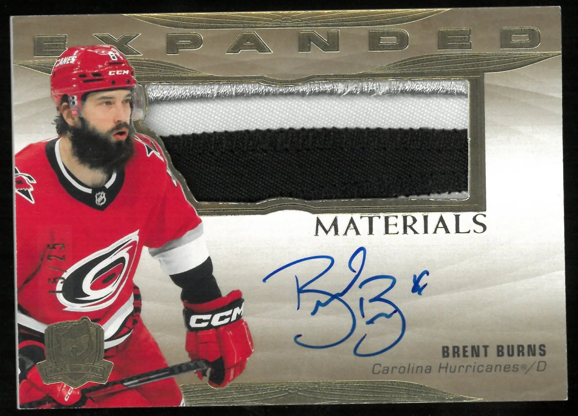 2022-23 Upper Deck The Cup Expanded Materials Patch Auto Brent Burns /25 