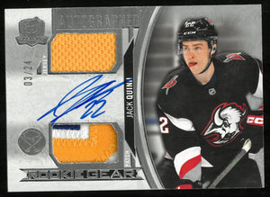 2022-23 Upper Deck The Cup Jack Quinn RC Rookie Autograph Jersey Patch /24 