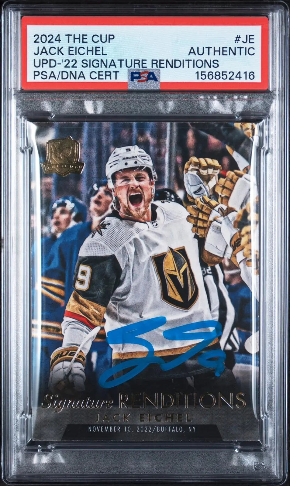 2022-23 Upper Deck The Cup Signature Renditions Autograph Jack Eichel PSA Auth 