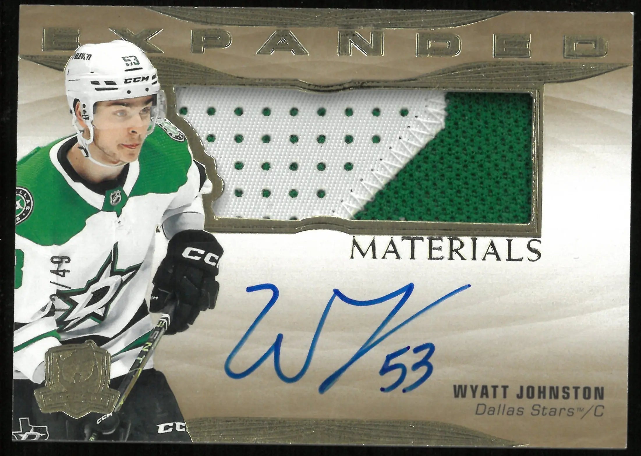 2022-23 Upper Deck The Cup Wyatt Johnston Expanded RC Patch Auto /49 
