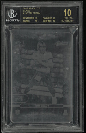 2022 Absolute Football Glass Tom Brady #19 BGS 10 Black Label 