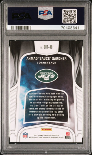 2022 Absolute Football Introductions Ahmad Gardner RC Blue Spector PSA 10 /50 