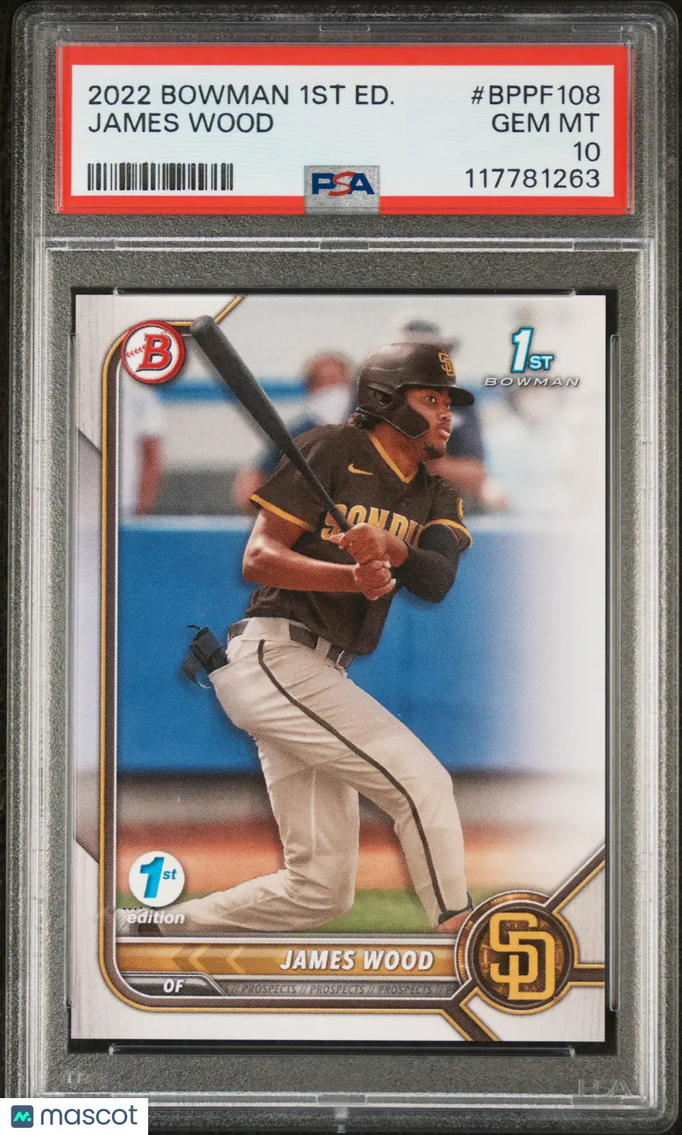 2022 Bowman 1st Edition James Wood #BPPF108 PSA 10 