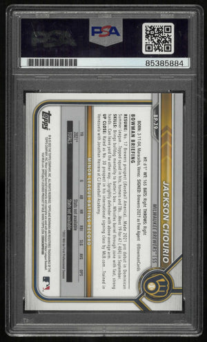 2022 Bowman Autograph Jackson Chourio Auto Grade 10 