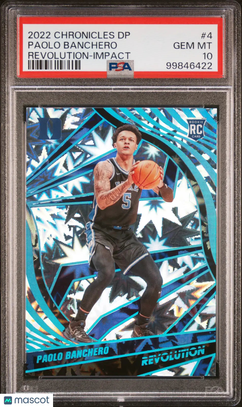2022 Chronicles Draft Picks Revolution Paolo Banchero RC Impact PSA 10 /149 