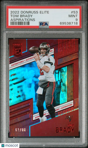 2022 Donruss Elite Football Tom Brady Aspirations Red /88 PSA 9 