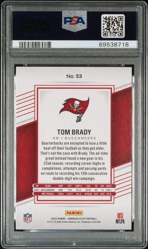 2022 Donruss Elite Football Tom Brady Aspirations Red /88 PSA 9 