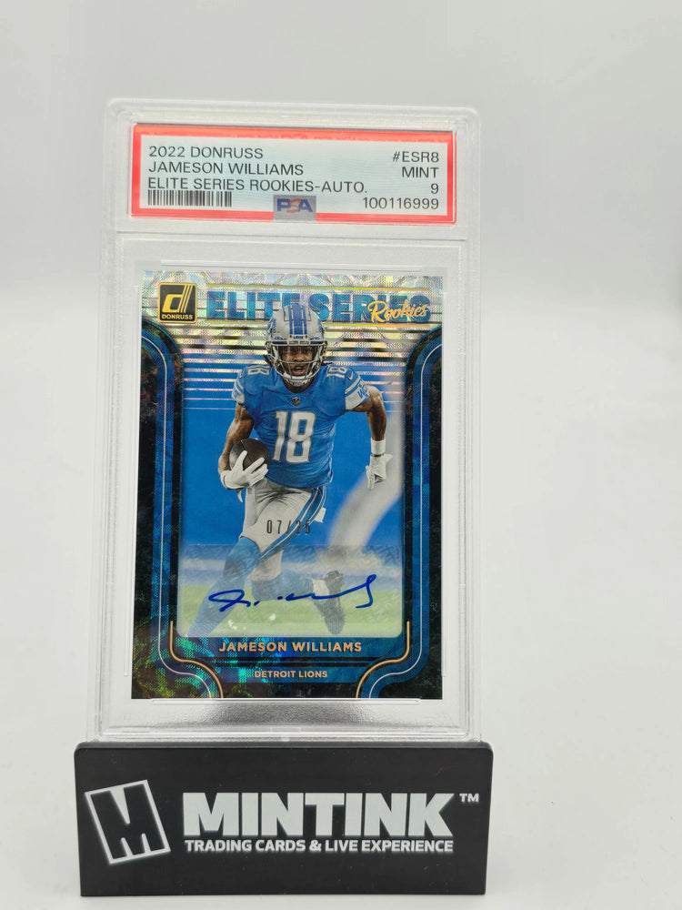 2022 Donruss Elite Series Rookies Jameson Williams Auto Autograph PSA 9 /25 