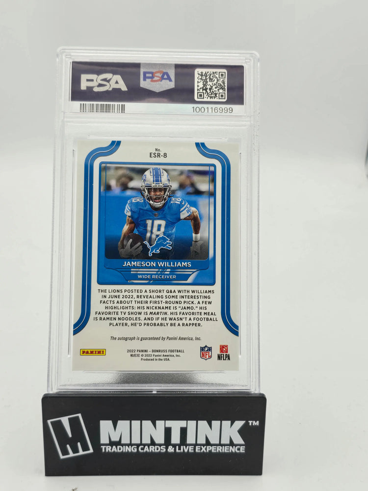 2022 Donruss Elite Series Rookies Jameson Williams Auto Autograph PSA 9 /25 