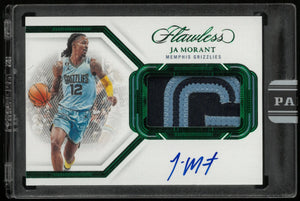 2022 Flawless Basketball Ja Morant Emerald Foil Patch Auto Black Box 1/1 