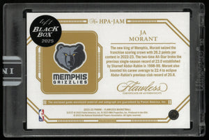 2022 Flawless Basketball Ja Morant Emerald Foil Patch Auto Black Box 1/1 