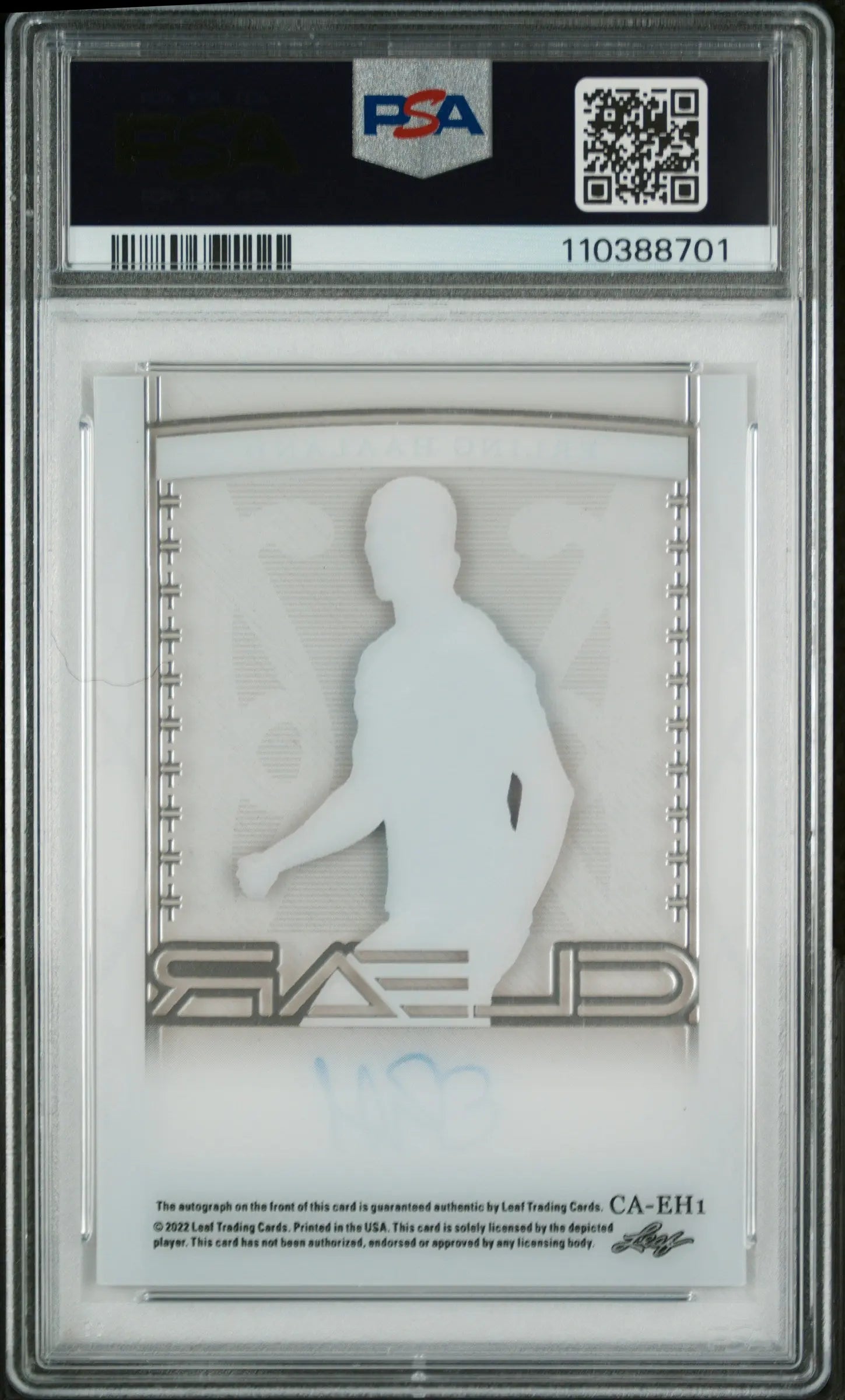 2022 Leaf Trinity Clear Autographs Auto Erling Haaland Bronze 1/10 PSA 9 
