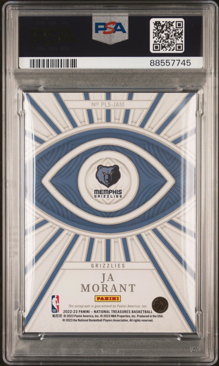 2022 National Treasures Peerless Signatures Auto Ja Morant /25 PSA Authentic 