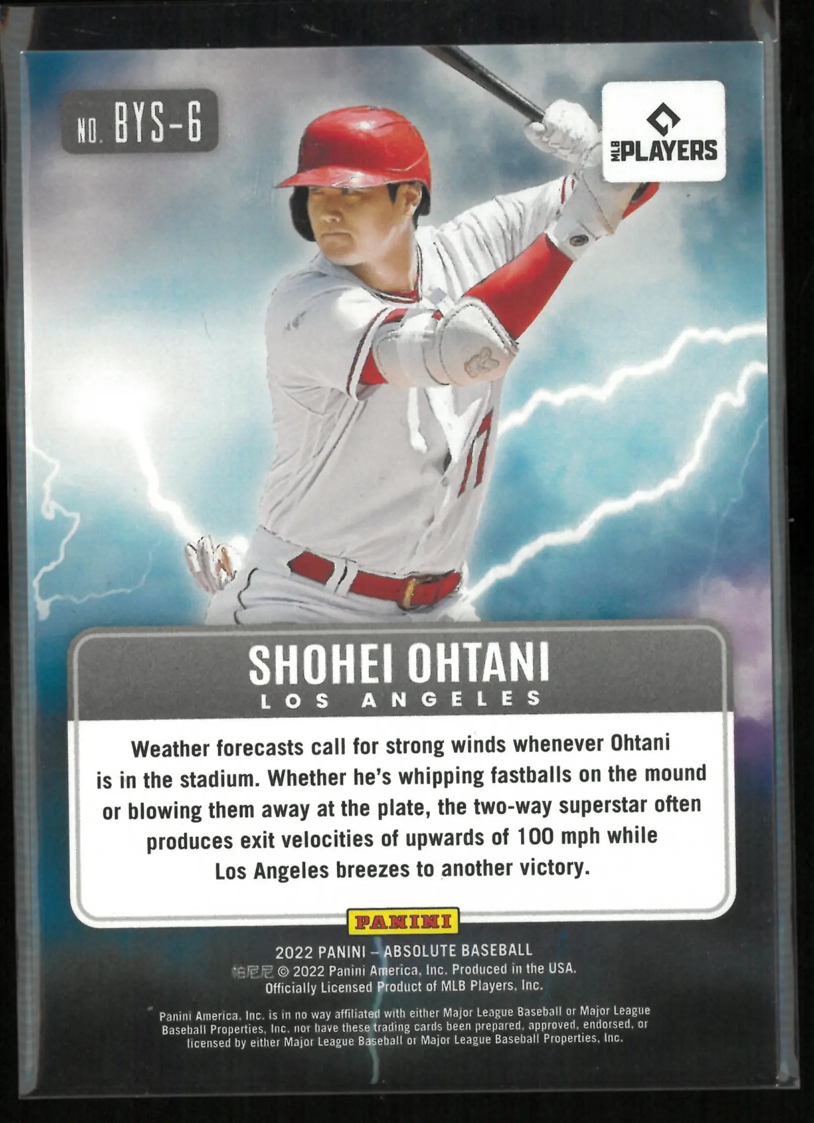 2022 Panini Absolute  By Storm Shohei Ohtani /99 